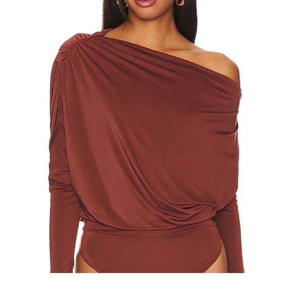 Free People Tops - Free People x Revolve Red Jasper On The Town Off Shoulder Bodysuit